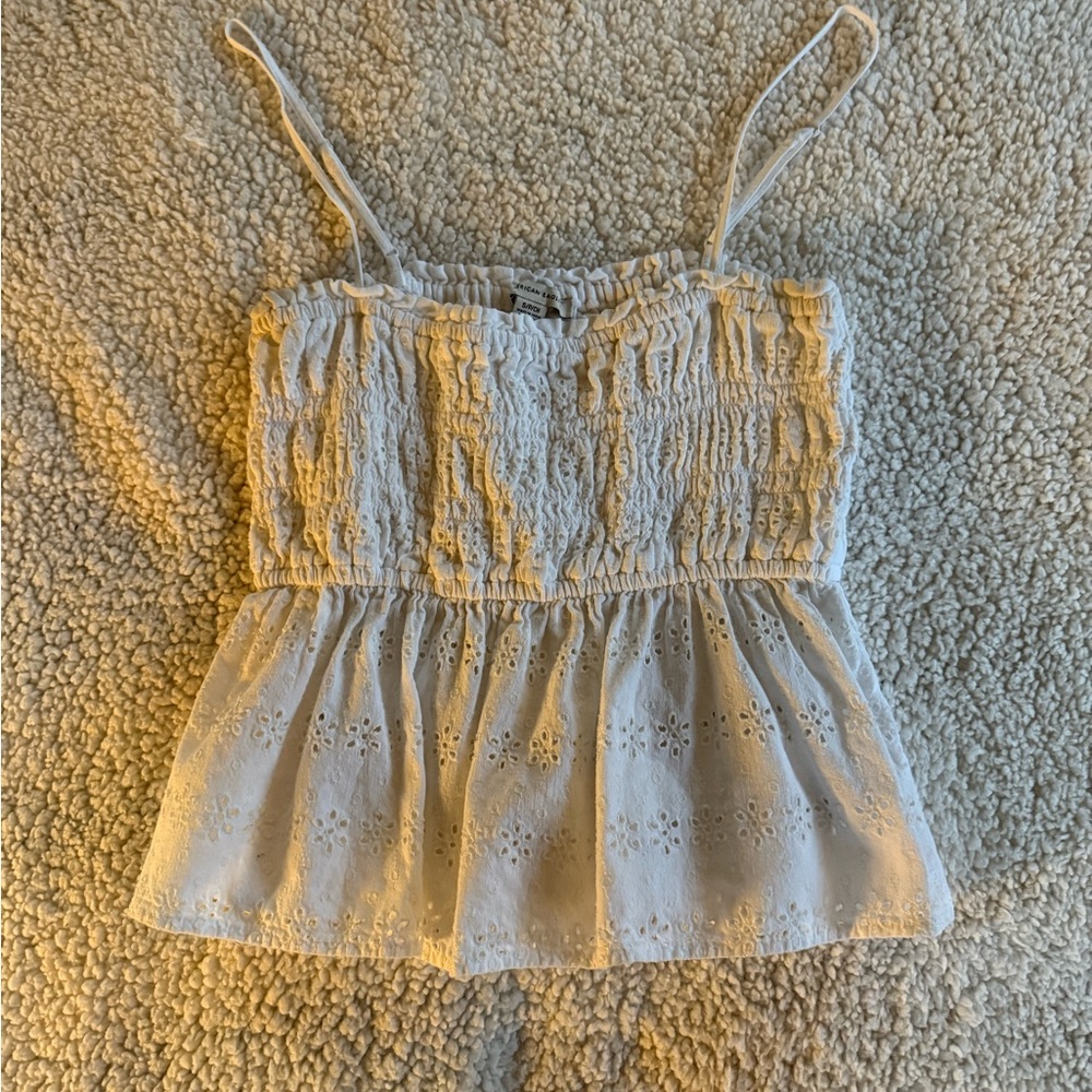 White Lace Sleeveless Top